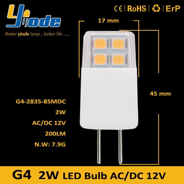 G4 LED Bulb 2700K LED Lamp Direct Replacement Halogen Bulbs for Indoor Chandelier Lights