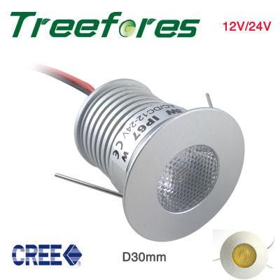 3W CREE LED Downlight 12V 24V Cabinet Light