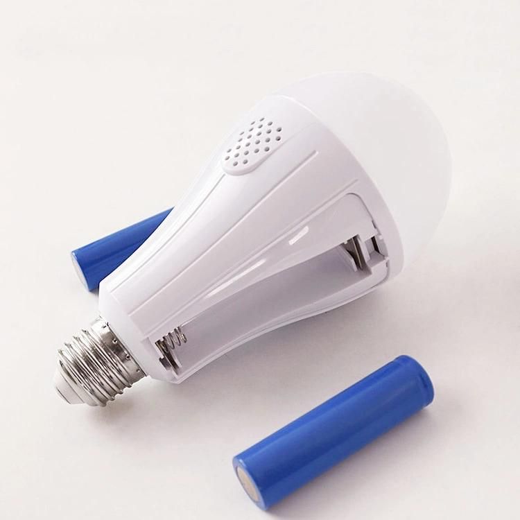 Battery Operated LED Light Bulb 9W LED Bulb E27 B22 Lamp Intelligent LED Emergency Bulb