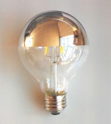 G80 G25 Dimmable Half Chrome Vintage Edison LED Filament Light Bulb