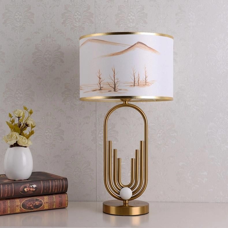 Luxury Style Hotel Living Room Bedroom Home Gold Table Lamp