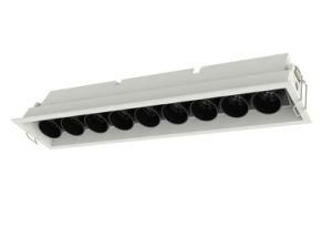 15W Australian Standards White Black Recessed Light Ceiling Linear Downlight LED