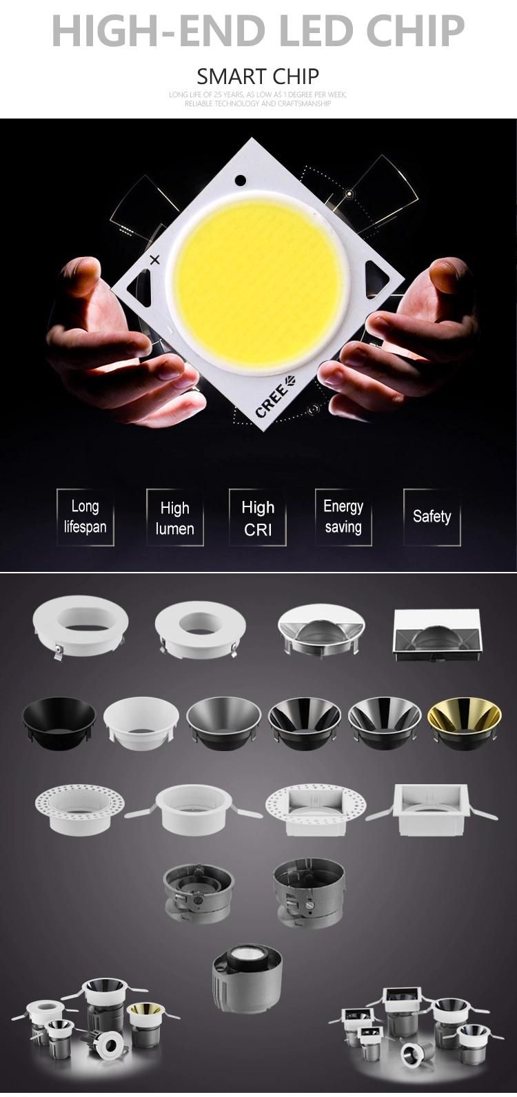 Rotated Waterproof IP65 LED Hotel Downlight 20W Cutout 75mm