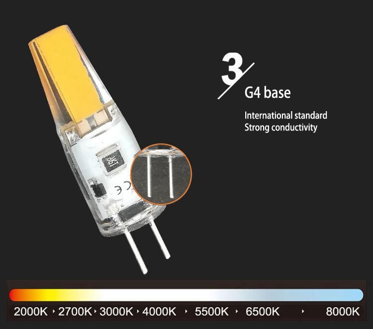 G4 1505COB 2W DC 12V LED Bulb Replace G4 Halogen Lamp