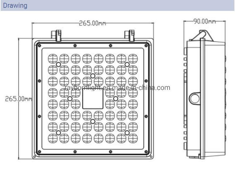 2019 Outdoor Gas Station Highbay LED Canopy Light 80W 100W 120W for Warehouse