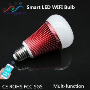 Wholesale E27 8W Mobile APP Dimmable LED Housing Smart WiFi Globe Bulb Lamp Light