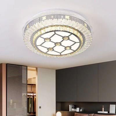 New Designer Modern K9 Crystal Ceiling Light Hotel Round Ceiling Lamp for Home