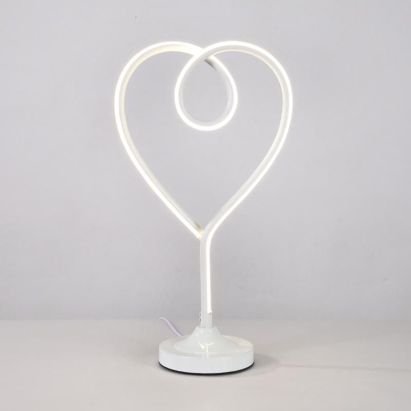 Nordic Table Lamp Bedside Art Love Decoration LED Reading Lighting