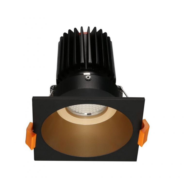 Black Golden Square LED Downlight Mounting Ring COB LED Downlight Module