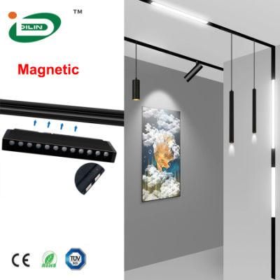 Commercial Modern 12W 10W 20W COB Moving LED Track RoHS Magnetic Light for Club Bar