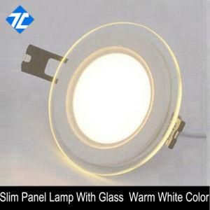 18W Warm White/White Round Slim LED Panel Light with Glass