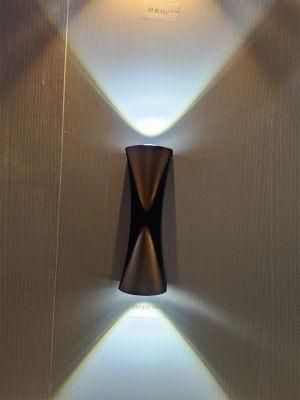 Waterproof Die Casting Aluminium High Luminous Household Hotel Corridor Garden RGB Funnel Shape Brass up Down Wall Light