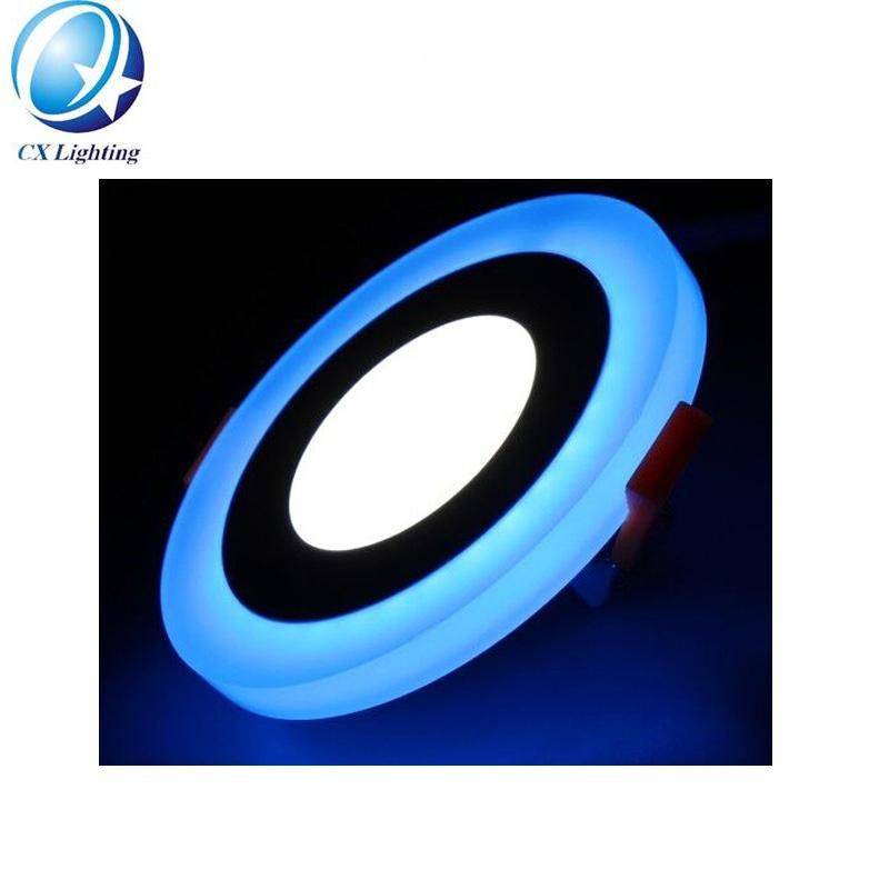 Round LED Panel Light Recessed Double Color LED Panel 18W