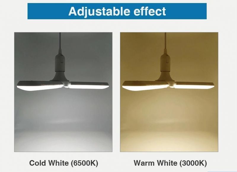 High Lumen LED Light Bulb 3leaves Foldable LED Lamp