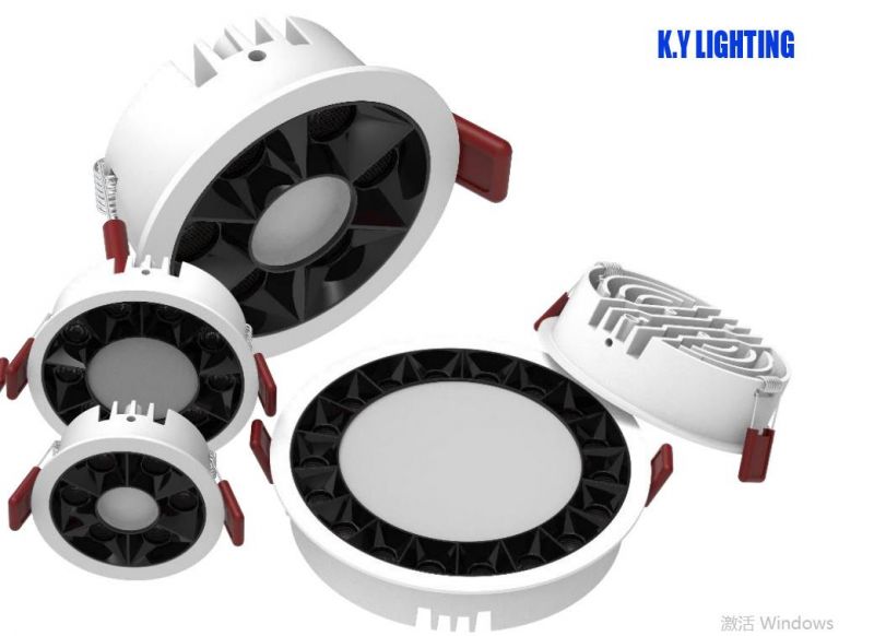 2022 New Factory Sale10W12W 18W 20W 30W 35W 40W 45W LED COB Recessed Downlight Grille Lights Spotlight LED Down Light