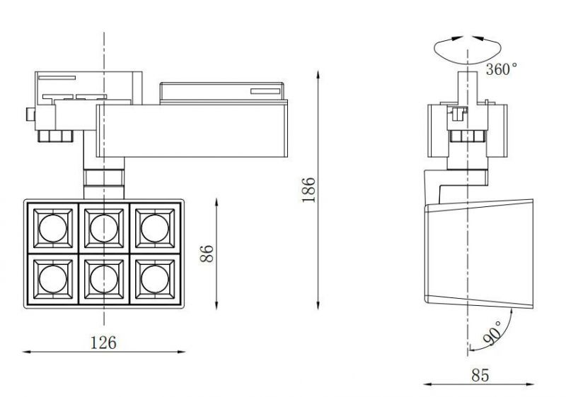 Aluminum Die Casting Housing 30W Lighting Supply