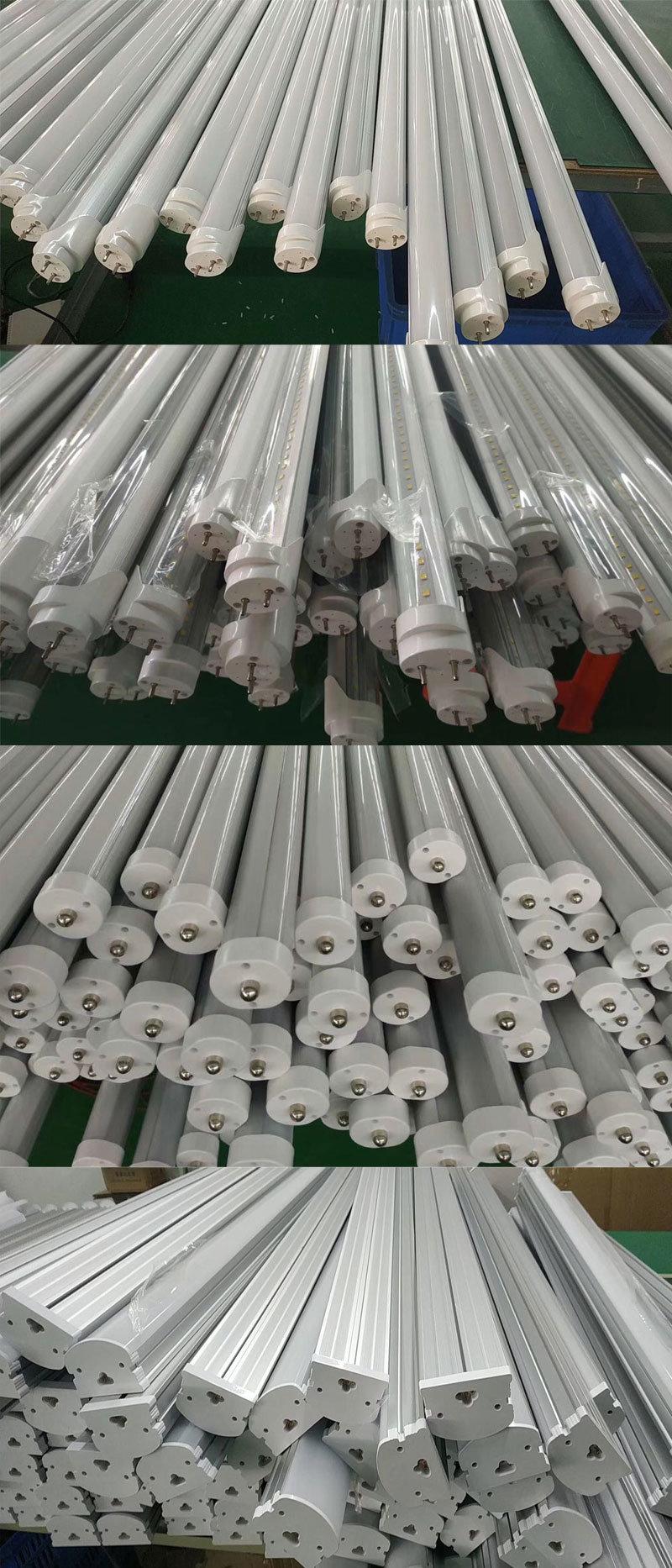 Household Lighting Aluminum 4FT 1200mm 1500mm 18W 20W 25W T8 LED Tube Light with High Quality Fluorescent Tube