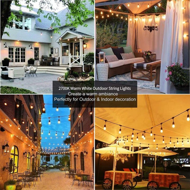 S14 Outdoor String Lights Edison Vintage Shatterproof Strand LED Light