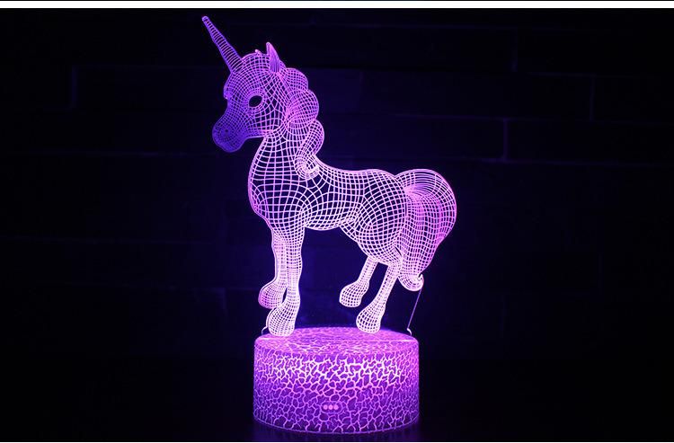 Touch Remote Colorful Table Lamp Creative 3D Gift Lights