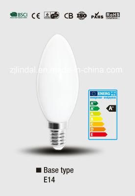 Full Glass LED Candle Bulb C37-Qb