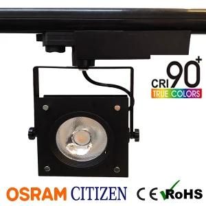 35W CRI95 Citizen COB LED Tracklight with 120lm/W Square LED Spot