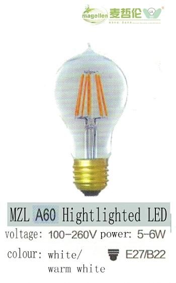 A60 5-6W E27/B22 Filament Lamp