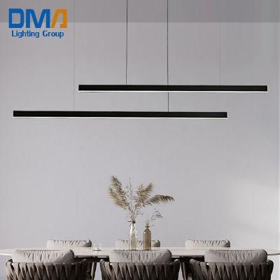 Home Smart Dimming Strip Studio Bar Black Light Fixture Dining Room Indoor LED Pendant Lamp