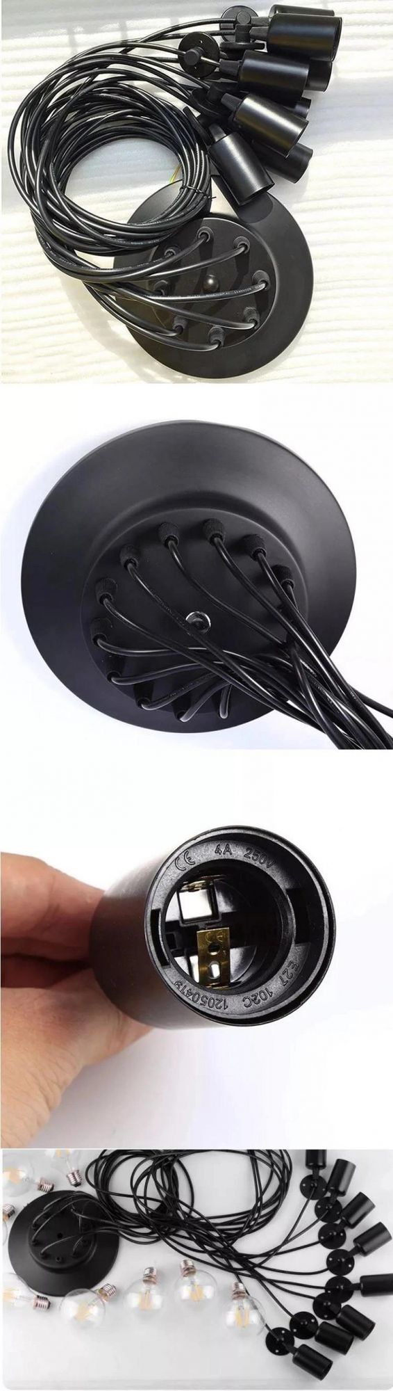 Wholesale Price 8 Arms Rustic Modern Retro Adjustable DIY Ceiling Spider Chandelier Lamp Pendant Light