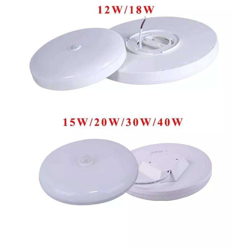 Motion Sensor LED Ceiling Lights 12W 18W Industrial LED Light 110V 220V Smart PIR Sensor Lighting Modern LED Induction Ceiling Lamp