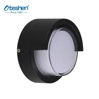 Garden Decor Surface Mounted LED 7W Wall Light Round Shape PC IP65 Waterproof Wall Lamp for Outdoor Indoor Lighting