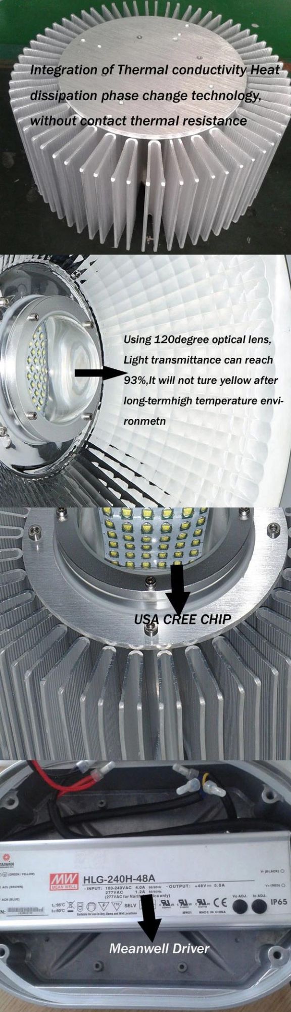 IP65 Warehouse Ceilings 100W 120W 150W 200W LED High Bay Light with Gymnasium Lighting Fixture