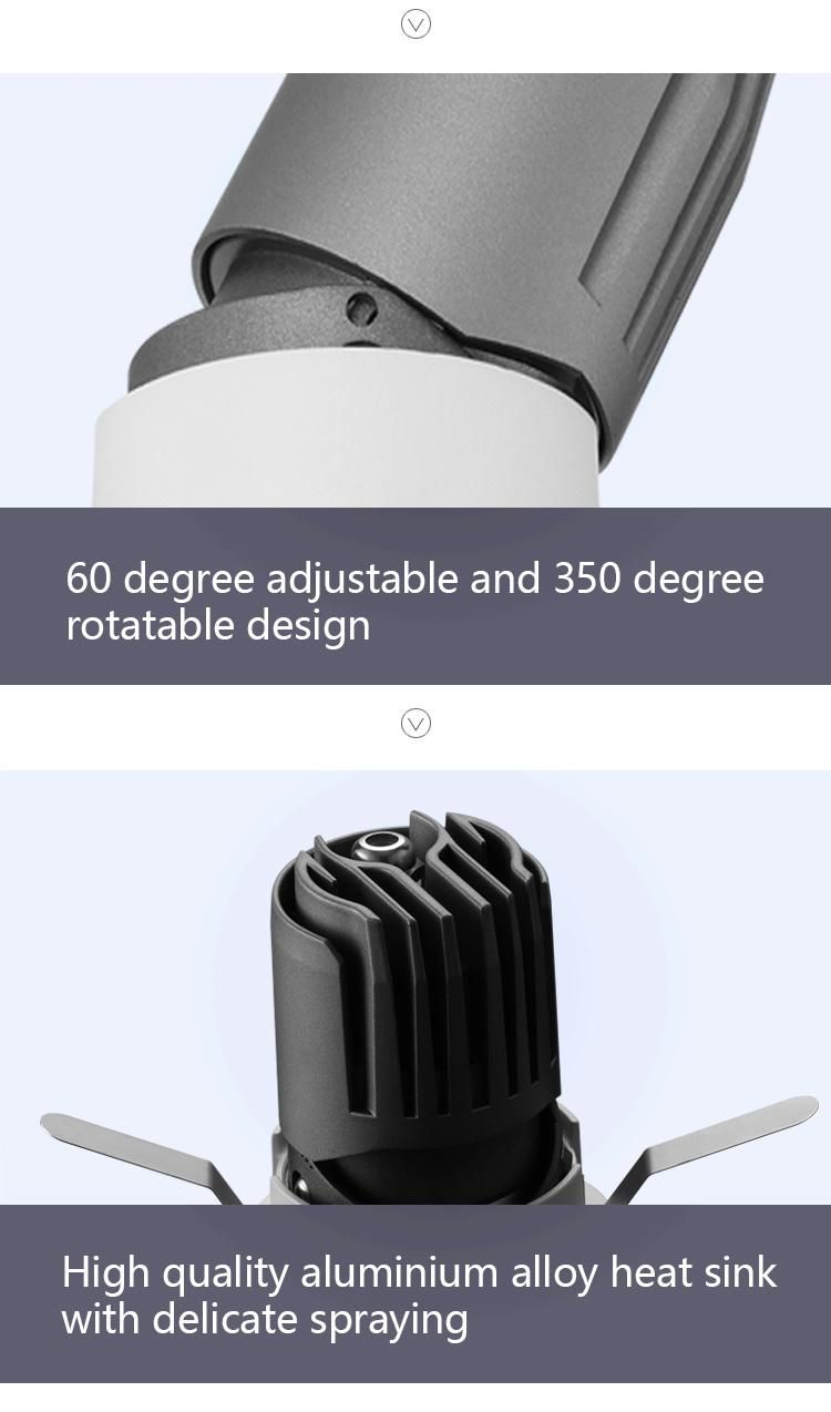 Anti-Glare IP65 Waterproof LED Downlight Spotlight Cutout 95mm 25W