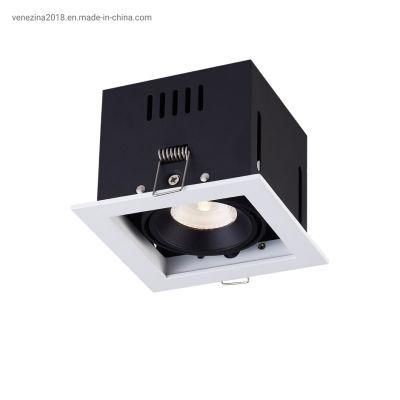 2019 New Box Visible COB 6W LED Spot Light Single Head Square Spotlight Grille Lights/Lamps