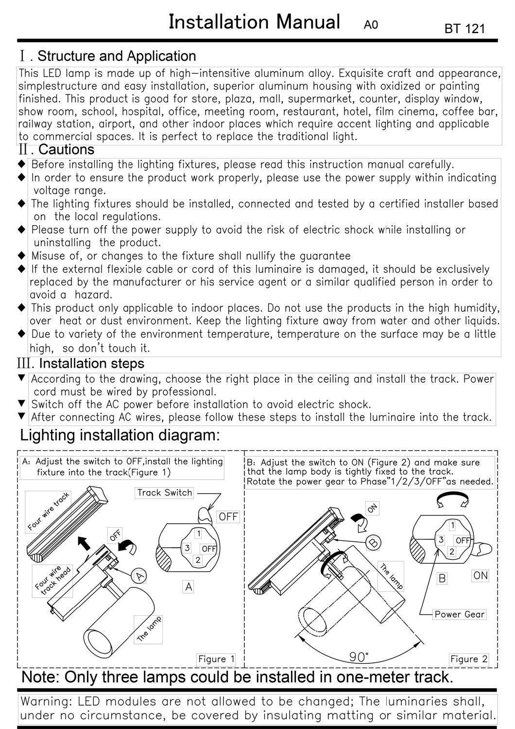 Art Gallery LED Track Light 15W 18W COB Combined LED Track Light