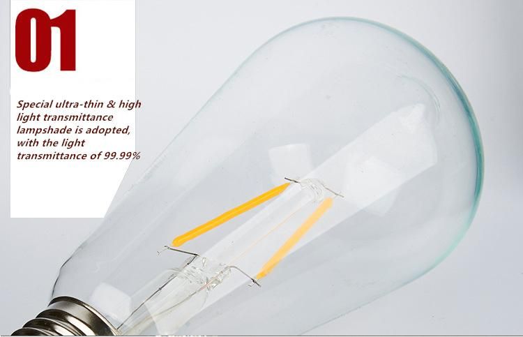 Home LED Light 6W 8W 4W China 360 Degree Glass Filament LED Bulb