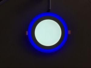 Round 3W-18W Blue White Double Colors LED Panel Lighting