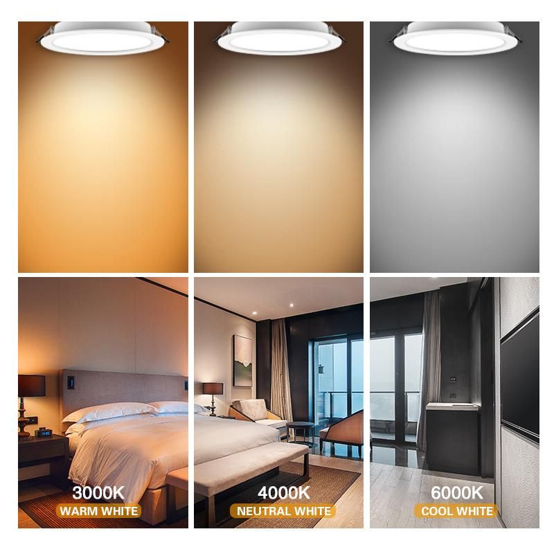 Indoor LED Panel Light 225mm 18W Recessed Round LED Panel