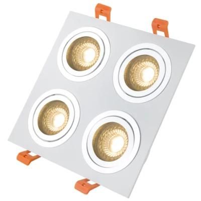 220V GU10 LED Bulb Square Recessed Downlight Ceiling Lamp LED Decorative Lighting Fixture