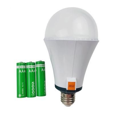 China Manufacturers 25W E27 Charge Emergency Lamp Rechargeable LED Light Emergency Bulb Lighting with CE RoHS