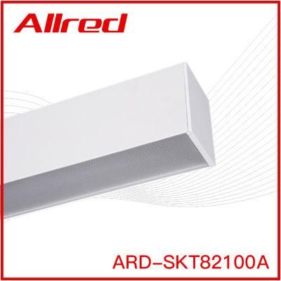 Anti Glare Ugr 19 Surface Mounted 4FT Linear Light Black White Silver Yellow Red LED Office Lighting Suspended Linear Light