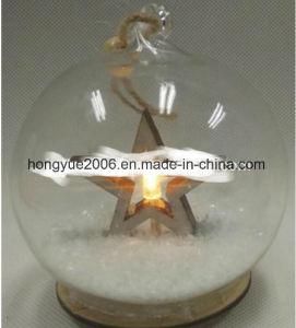 Lighting up LED Christmas Glass Hanging Ball Ornaments