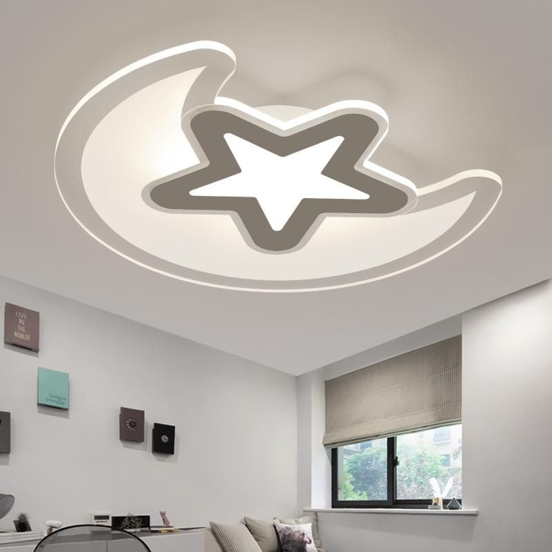 Decoration Star Moonlight Iron Ceiling LED Light for Kids Room Modern