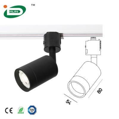 High Lumen Black White for Clothes Shop High CRI 2 3 4 Wire Phase COB LED Track Lights