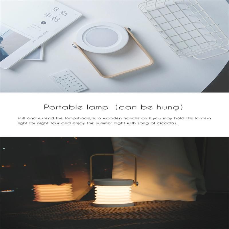 Dropshipping Portable Multifunctional Foldable Lantern Lamp with Wooden Handle
