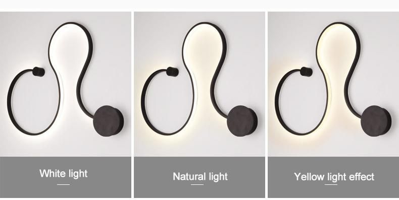 Modern Creative Acrylic Curve Wall Light Nordic Snake Wall Sconce Snake LED Wall Lamp for Home Hotel Decors Lighting Fixture