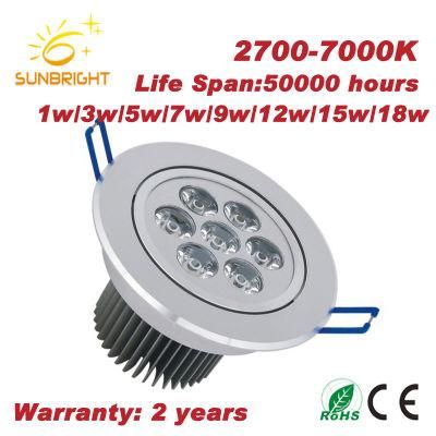 1W-18W Recessed LED Downlight