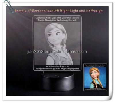 Personalized 3D Night Light with Your Own Design on Acrylic Board