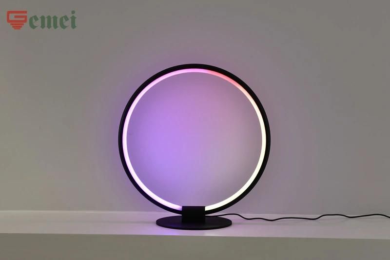 Hot Selling Indoor Home Table Lamp Bedroom Bedside LED Circle Desk Lamp