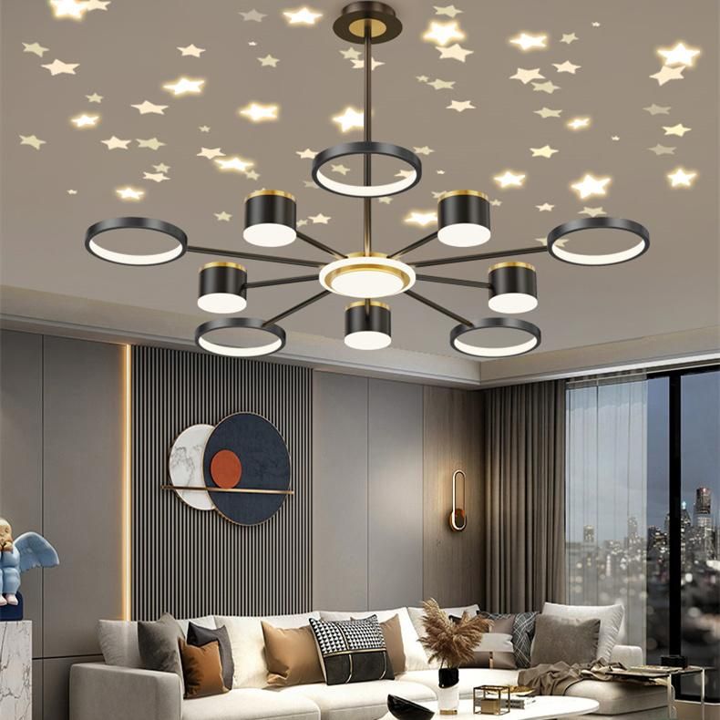 2022 Popular Modern LED Chandelier Star Shining Pendant Lamp Living Room Modern LED Ceiling Light