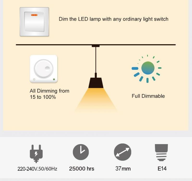 C37-T LED Dimming Bulb